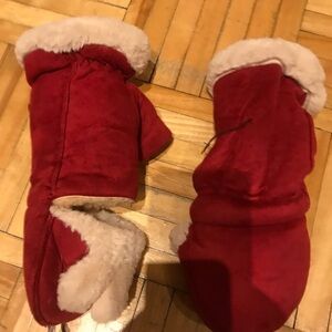5/15$ Cozy Red Kids Mittens with Fleece Lining​​